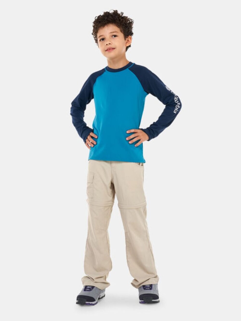 EUC COLUMBIA SANDY SHORES YOUTH BOYS RASH GUARD LONG SLEEVE SHIRT SIZE 10-12